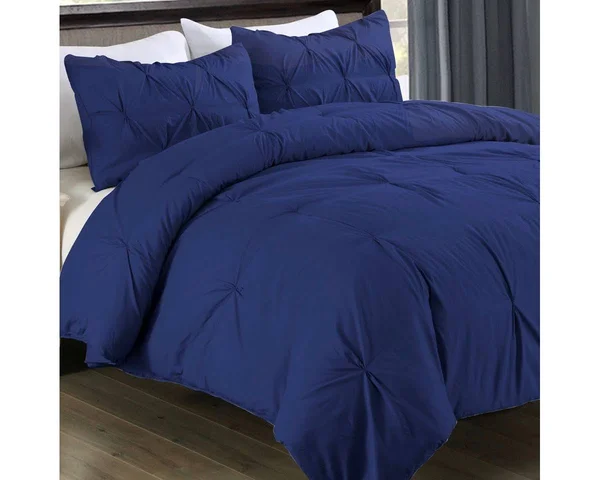 Lotus Home Water and Stain Resistant Pintuck Microfiber Comforter Mini Set, Size: King, Fig