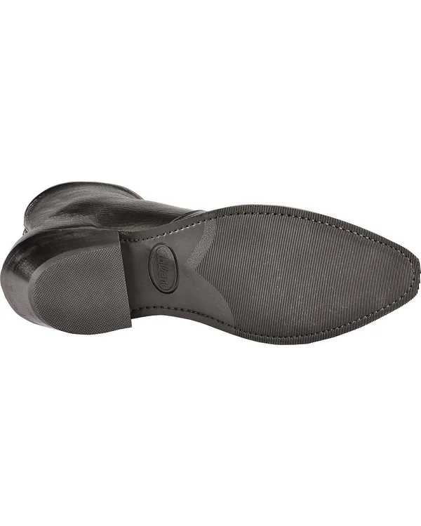Abilene Men's Western Wingtip Zipper Boot - 6445s, Size: 11.5, Black