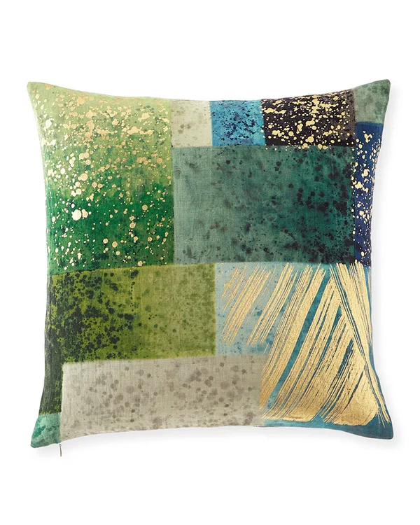 Designers Guild Parterre Geo Emerald Decorative Pillow