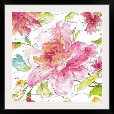 &Garden Splendor II Painting Print Great Big Canvas Format: Black Frame, Size: 20x22 H x 20x22 W x 1x22 D