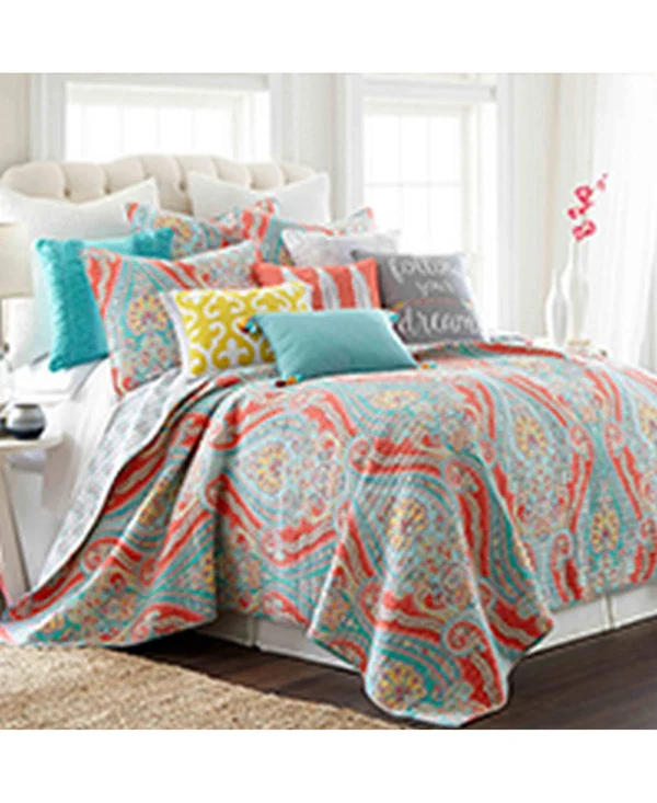 Levtex Home Greenwich Multi Quilt Reversible Set - Pink - Full/Queen