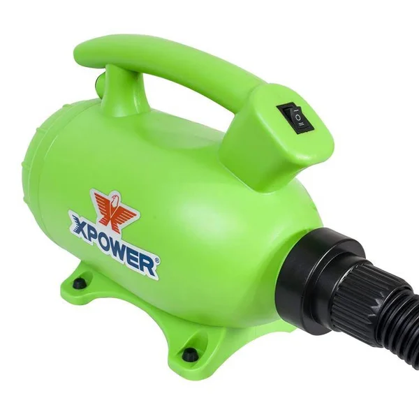 XPOWER B-55 Portable Home Pet Grooming Force Hair Dryer and Vacuum (Green)