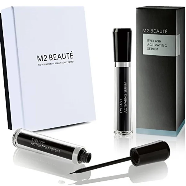 M2Lashes Eyelash Activating Serum 5ml & M2Beaute Gift Box, Most Powerful Eyelash Growth Serum, Based on The Proven and Eff