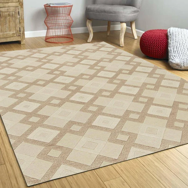 8& x 10& 6x22 Wool Ivory Area Rug
