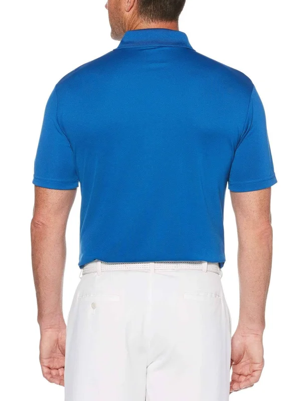 PGA Tour Mens Big & Tall Airflux Solid Polo Shirt Blue 3X