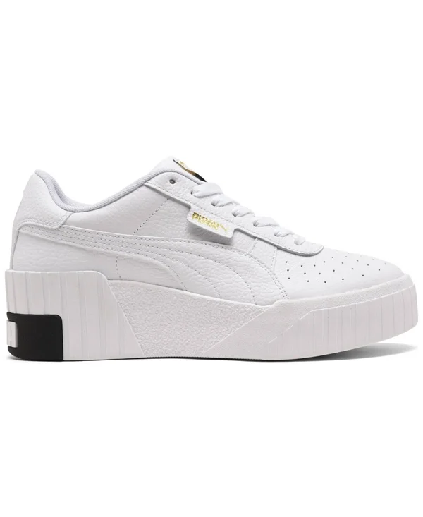 Puma Cali Wedge Women's Sneakers, White/Black, 5.5