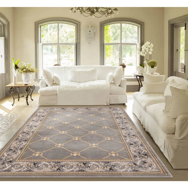 Well Woven Agra Royal Trellis Area Rug - 3&11 inch x 5&3 inch - Blue