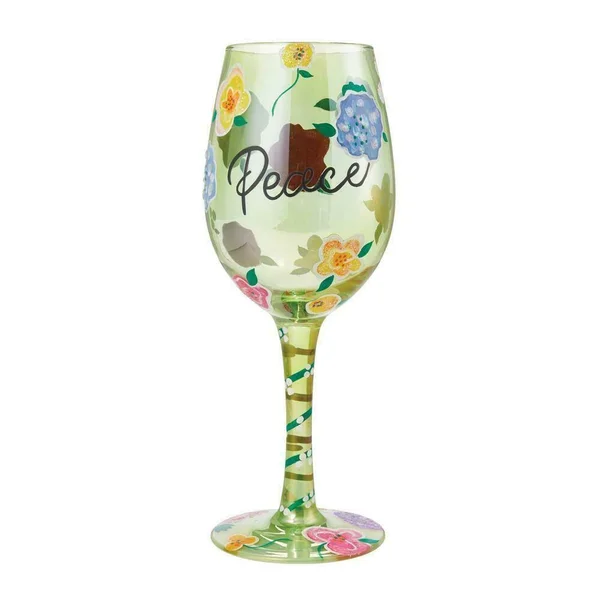 Designs by Lolita 2021 Wine Glass Set of 4 - Kindness - Love, Peace, Hope 15 oz
