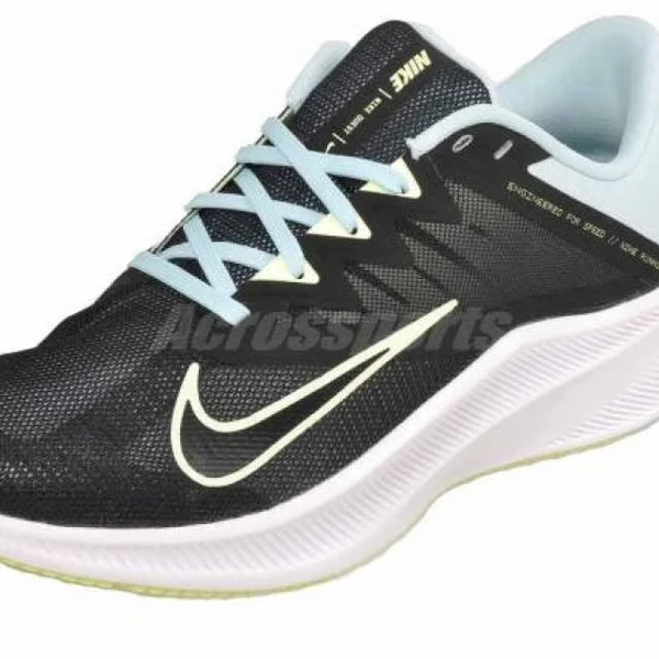 Nike Women's Quest 3 Running Shoe - Black - 7