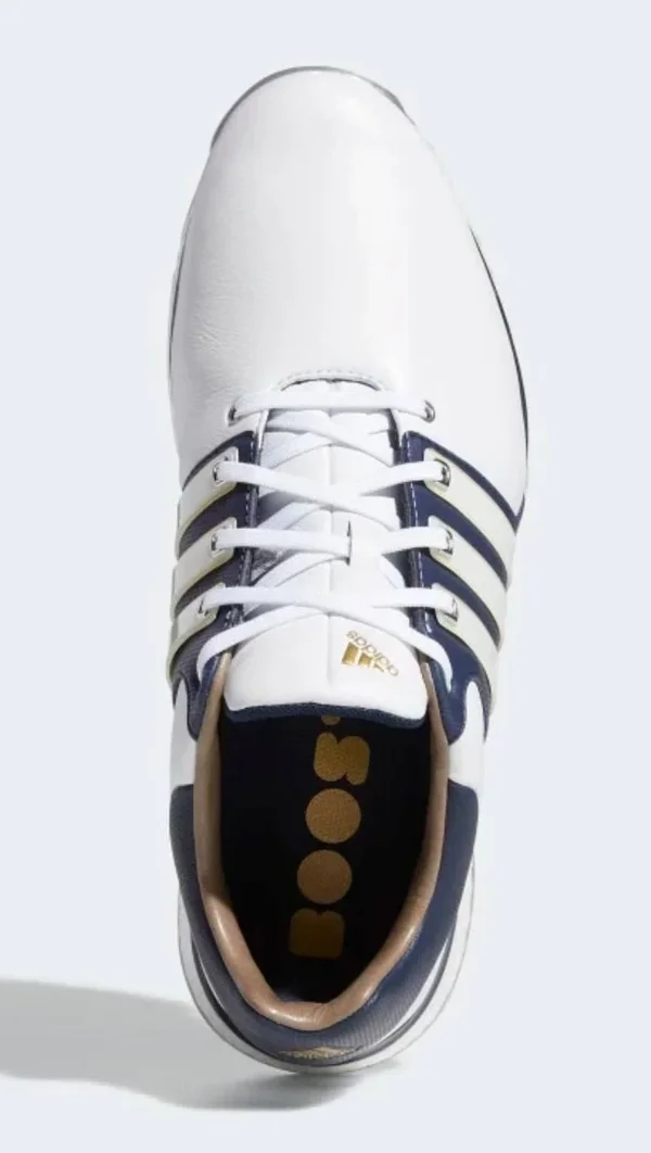 Adidas Men's Tour360 XT Spikeless Golf Shoes Size 9 - White/Collegiate Navy/Gold Metallic