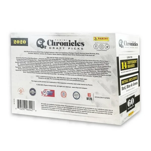 2020 Panini Chronicles Draft Picks Football Mega Box