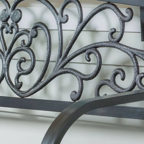 Evergreen 50 in. Blooming Metal Outdoor Garden Bench