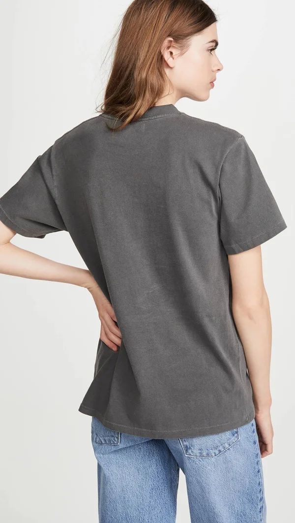 Anine Bing Lili T-Shirt Motorcycle in Charcoal, Medium