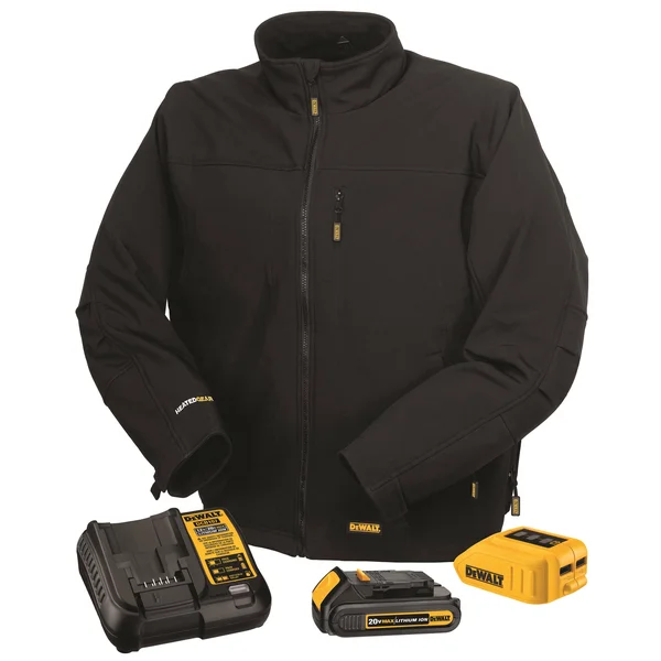 Dewalt DCHJ060C1-M 20V/12V Max Heated Jacket Kit, Black, Medium