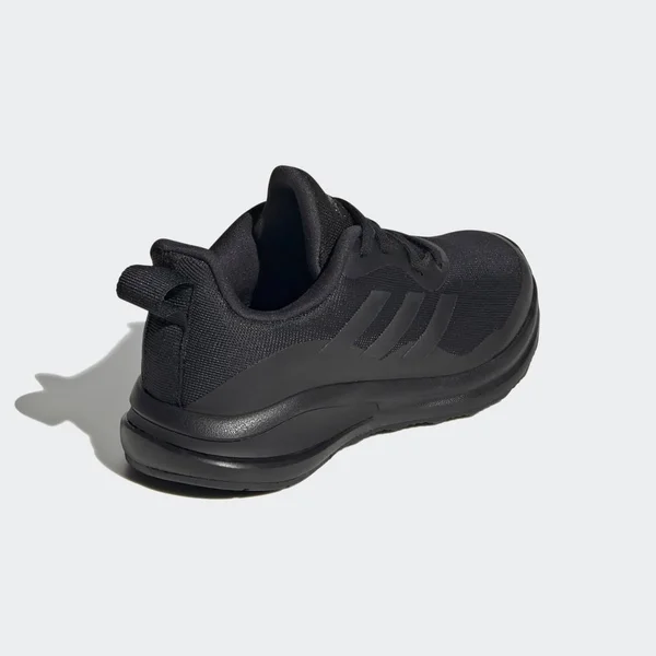 Adidas Big Kids& FortaRun Lace Running Shoes in Black/Black Size 4.5