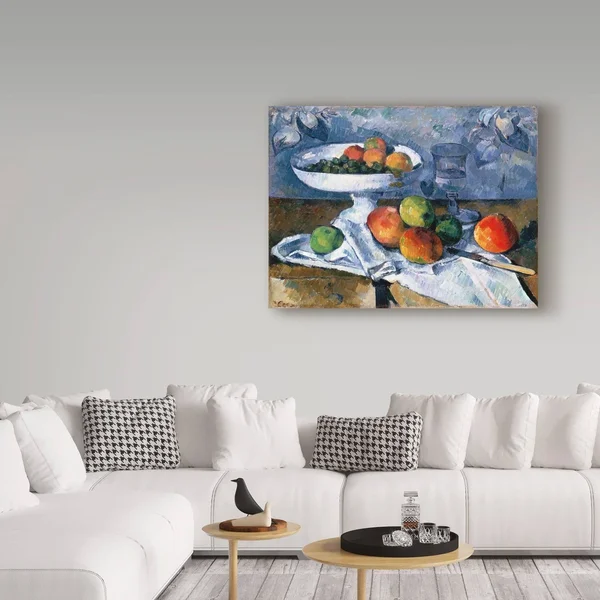 Trademark Fine Art 'Still Life with Fruit Dish' Canvas Art by Paul Cezanne, Size: 24 x 32