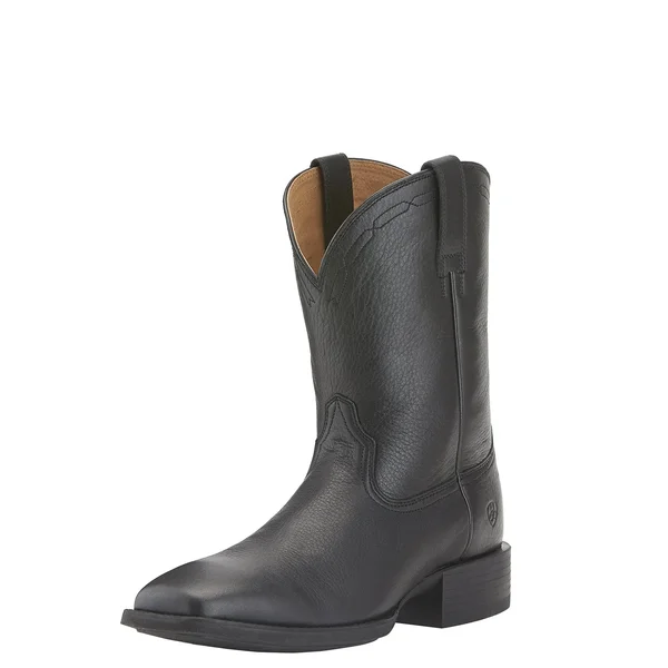 Ariat Heritage Roper Wide Square Toe 8.5 Men's Black