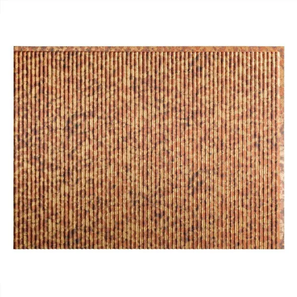 Fasade 18in x 24in Rib Cracked Copper Backsplash Panel (5 Pack)