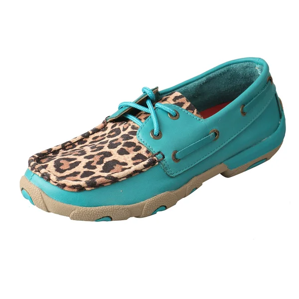 Twisted x Women's Driving Moc Wdm0058 Turquoise/Leopard