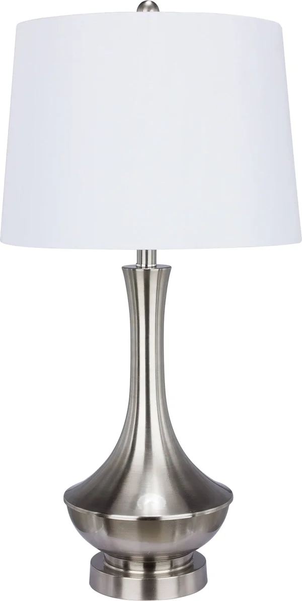 Fangio Lighting 30 in. Brushed Steel Metal Table Lamp