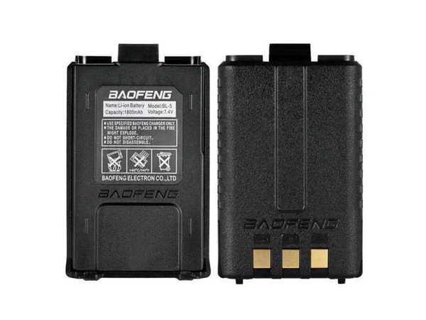 Baofeng UV-5R Dual Band Two Way Radio Black(6 Pack) + 6 Na-771 Antennas and Speaker Mics + 12 1800mAh Batteries + 1 Programming