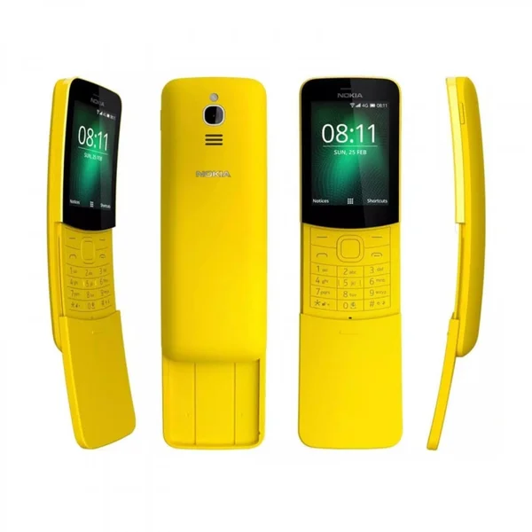 Nokia 8110 4G Duos Atu0026t Locked Kaios Phone - Banana Yellow