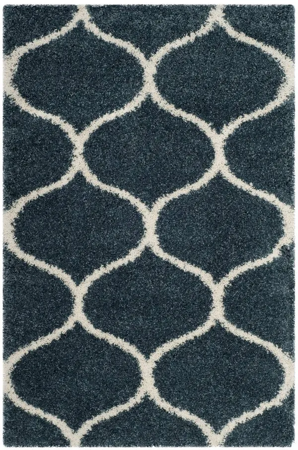 Safavieh Hudson Shag SGH280L Slate Blue/Ivory 3& x 5& Area Rug
