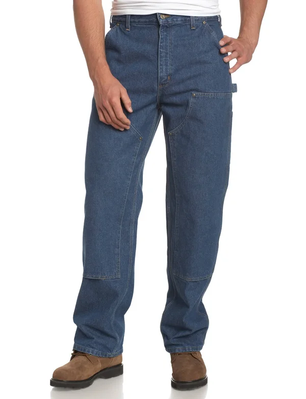 Carhartt Men's Double-Front Washed Logger Jeans - B73DST, Darkstone