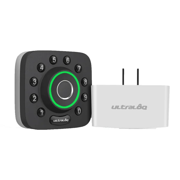 U-Bolt Pro + WiFi Bridge - Smart Deadbolt - Black and Silver - Works with the Google Assistant