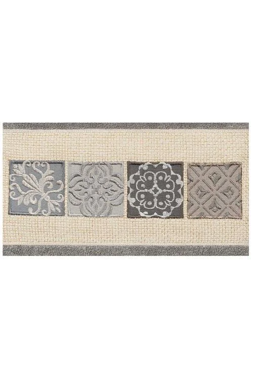 Linum Home Textiles Dark Gray Vivian 3 Piece Embellished Towel Set