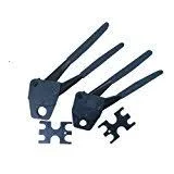 PEX Plumbing Crimp Tools - Angle Head Compact 1/2 inch and 3/4 inch 2 Pieces.
