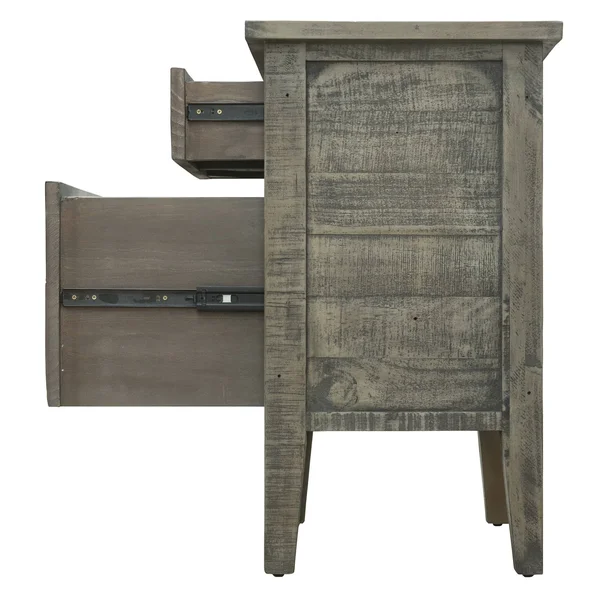Ashford 2-Set 25-inch Reclaimed Wood Filing Cabinet with Two Drawers in Brown