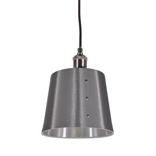 Dainolite Fayette Platinum/Silver Vintage Drum Mini Pendant Light, FAY-81P-SV