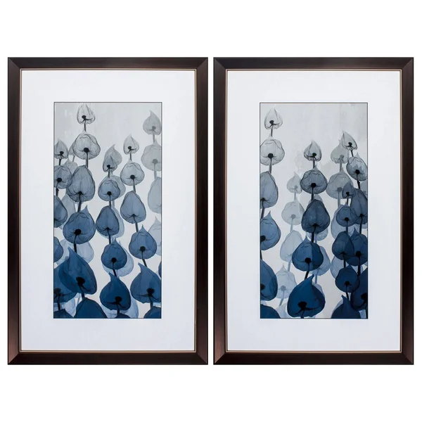 Propac Images 3142 Vertical Blue Petals Wall Art Set of 2