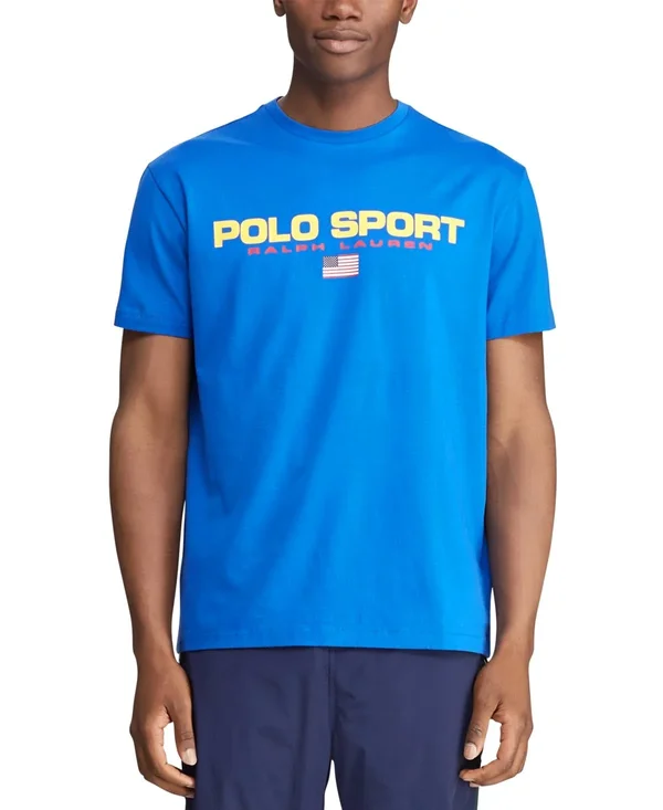 Polo Ralph Lauren Classic Fit Polo Sport Tee (Sapphire Star) Men's Clothing