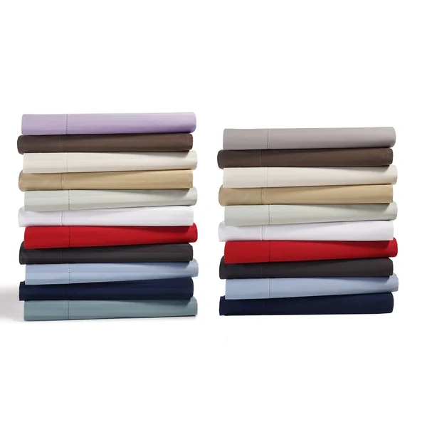 Luxury 500 Thread Count 100% Pima Cotton Damask Stripe 4 Piece Sheet Set - King - Oatmeal