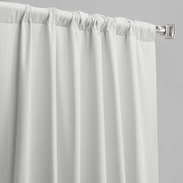 Toasted Tan Vintage Thermal Cross Linen Weave Blackout Curtain - Half Price Drapes
