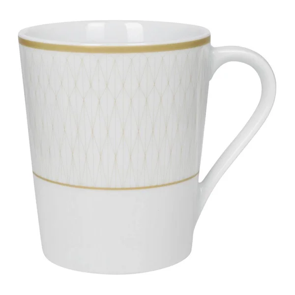 A by Amara - Prism Porcelain Mugs - Set of 4 - Gold - 11 x 9cm