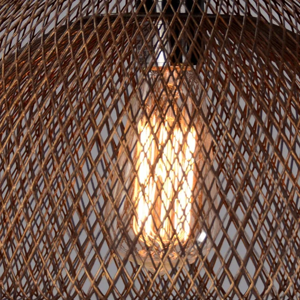 Dual Layer Mesh Design Metal Frame Chandelier, Medium, Rustic Bronze