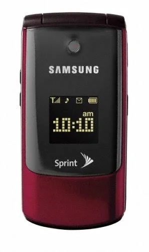 Samsung M320 Sprint Sleek Clamshell Cell Phone - Red