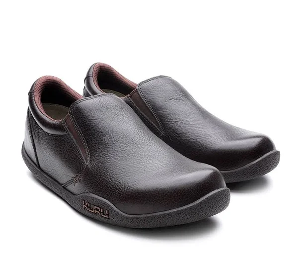 Kuru Footwear Men's Kivi Shoes in Espresso Brown Size 12.5, Leather - Best Shoes for Plantar Fasciitis Heel Pain