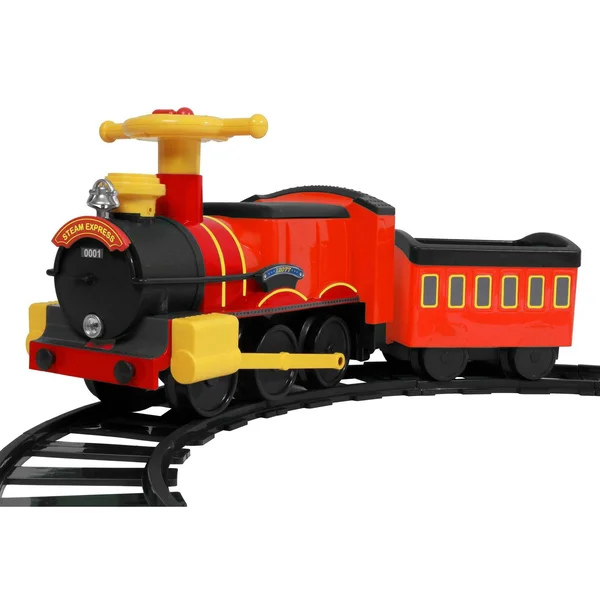Rollplay Steam Train 6 Volt Children's Battery Ride-On Toy, Red