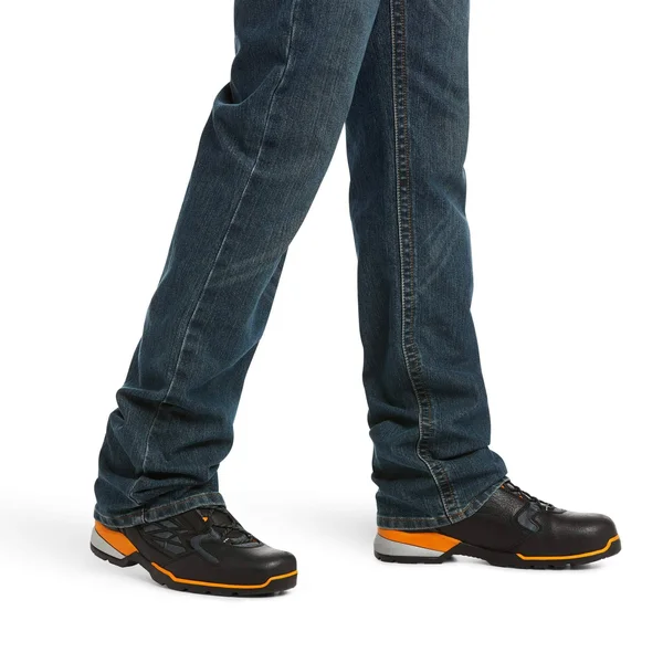 Ariat Men's Rebar M5 Slim DuraStretch Edge Stackable Straight Leg Jeans - 10016222, Ironside
