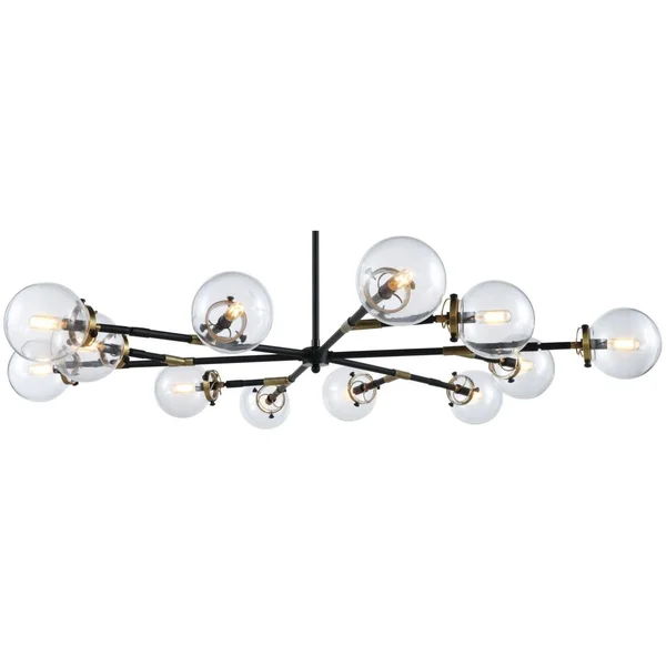Leda 12 Light Polished Nickel Chandelier Elegant Lighting - 1507g58pn