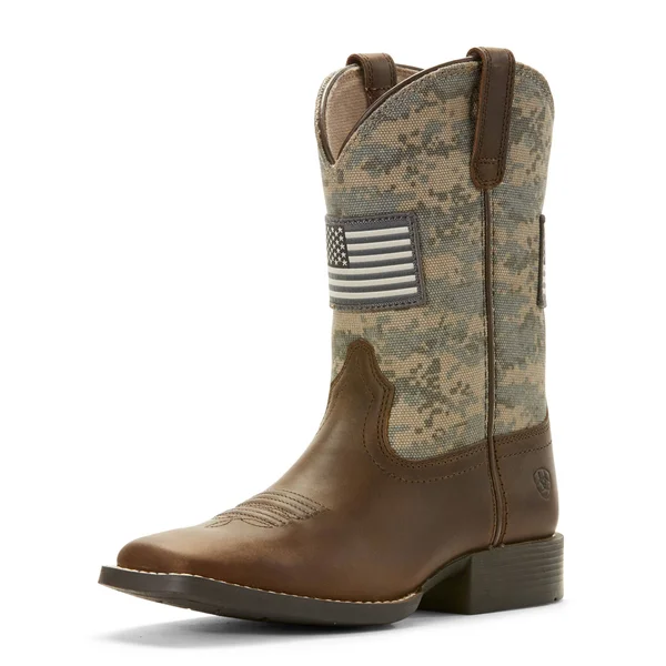 Ariat Kids Patriot Western Boots - Distressed Brown
