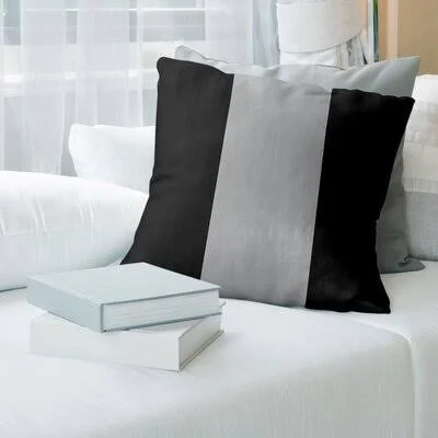 Washington Hockey Striped Throw Pillow East Urban Home Color: Black/Gray - Size: 14 x 14, City: Los Angeles