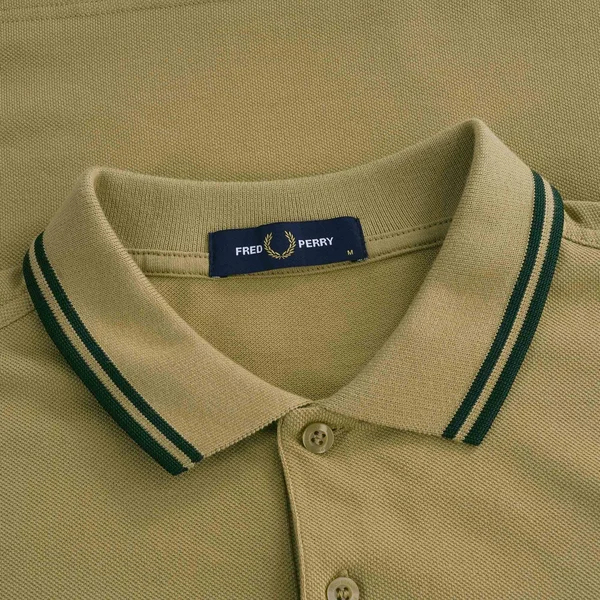 Fred Perry Twin Tipped Polo - Warm Stone - Brown - Polo Shirts