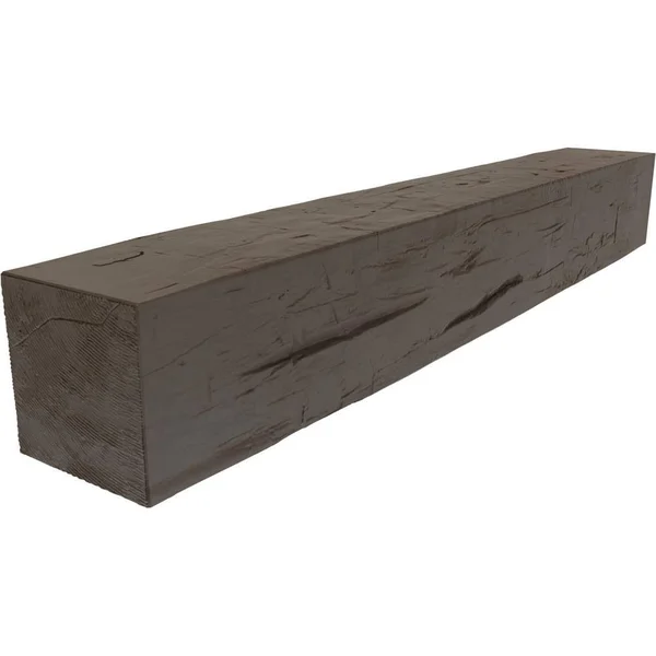 Ekena Millwork MANUHH08X12X48HD 8x22H x 12x22D x 48x22W Hand Hewn Faux Wood Fireplace Mantel - Natural Honey Dew