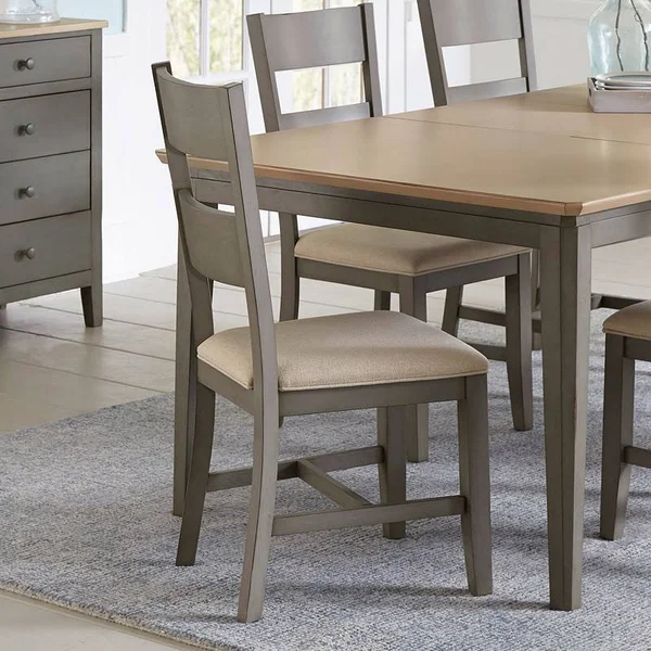 Progressive Furniture D837-61 Toronto Upholstered Dining Chair Linen & Weathered Gray - Set of 2