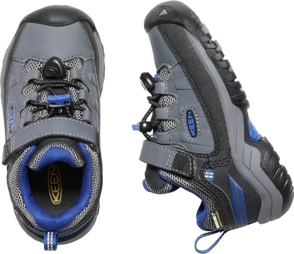 Keen Kids Targhee Low WP Shoe Steel Grey/Baleine Blue